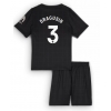Camiseta Tottenham Hotspur Radu Dragusin #3 Segunda Equipación Replica 2025-26 para niños mangas cortas (+ Pantalones cortos)